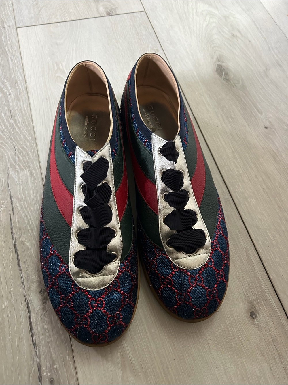 Gucci Navy, Red & Green Low-Top Men Sneakers
